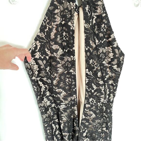 Julia Jordan Black Lace Halter Neck Wide Leg Jumpsuit - Picture 7 of 8